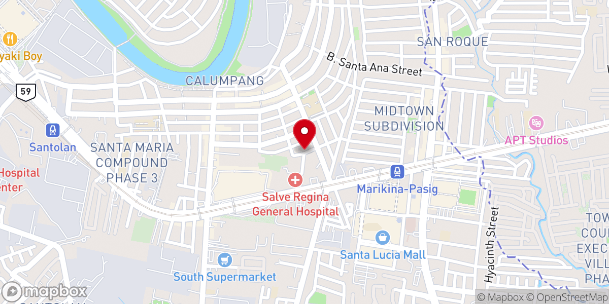 Map showing location of WIN Marikina