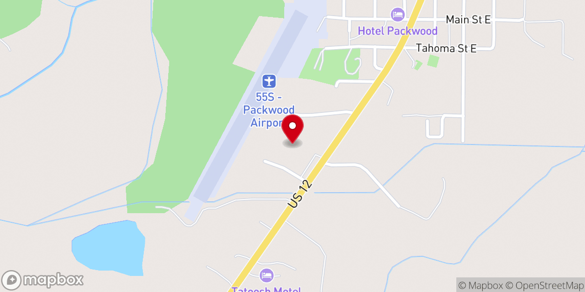 Map showing location of Packwood Community Park
