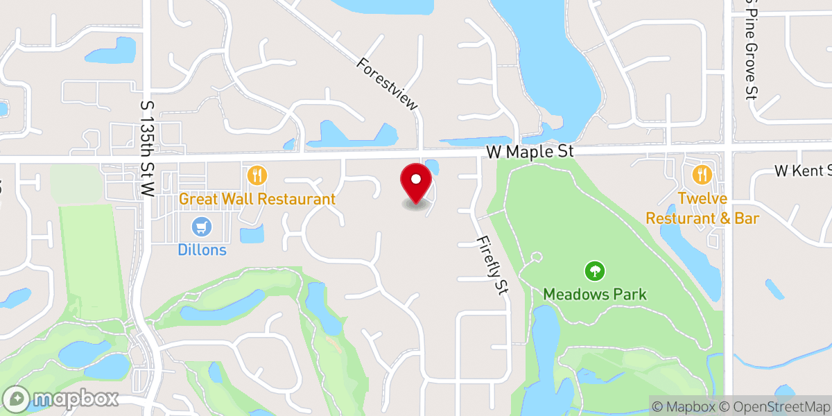 Map showing location of Ascension Lutheran Church - Maple Campus