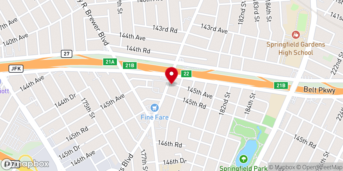 Map showing location of Springfield Gardens Church of the Nazarene