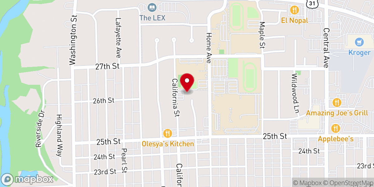 Map showing location of St. Paul's Episcopal Church