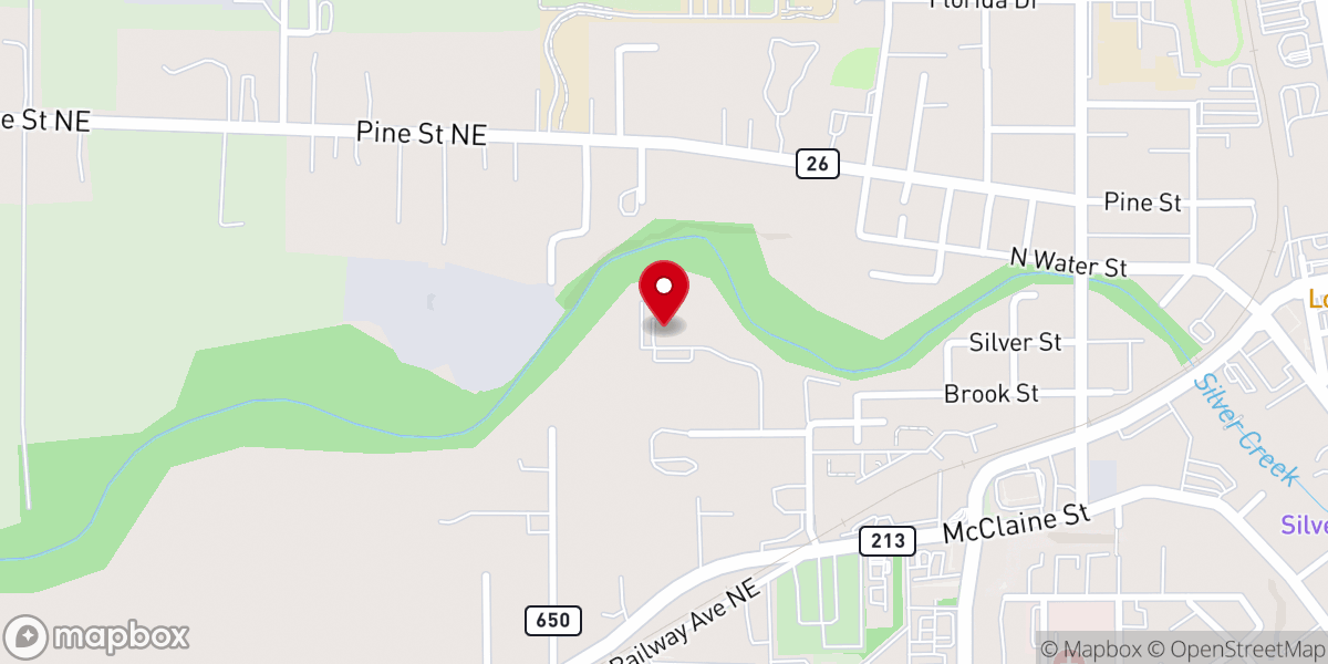 Map showing location of Silver Creek Fellowship