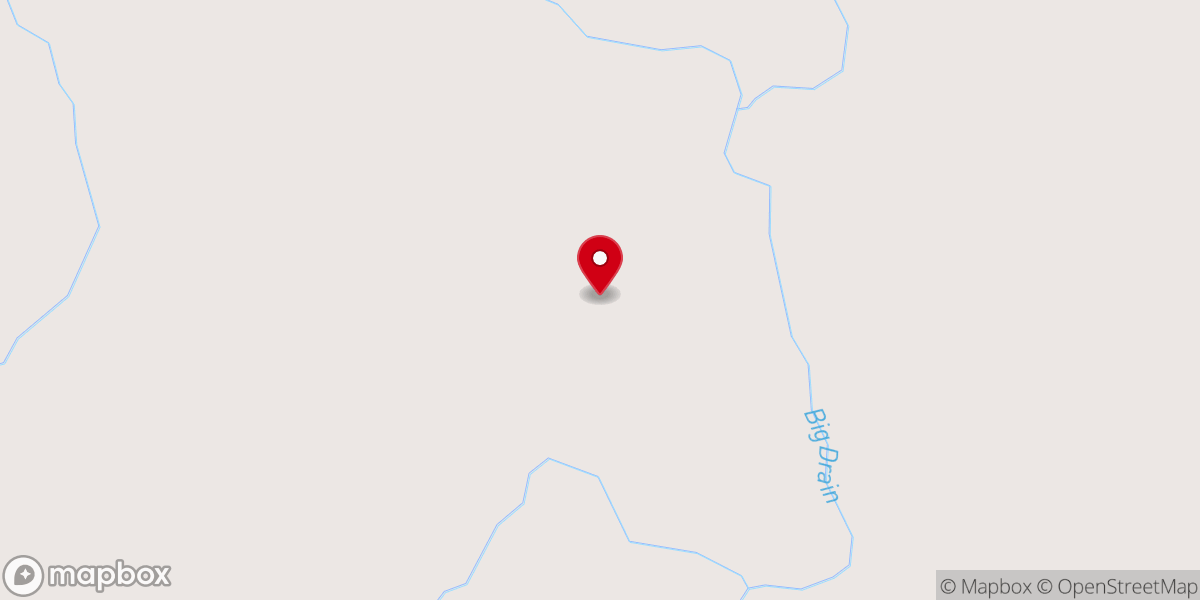 Map showing location of New Hope Baptist church
