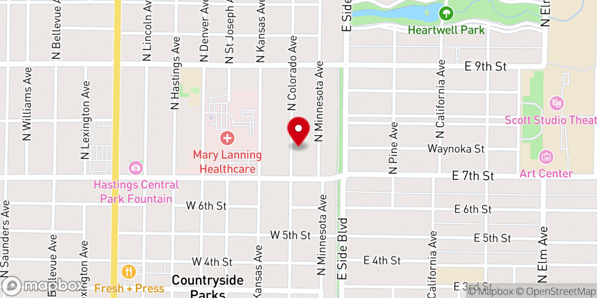 Map showing location of Bible Church Of Hastings