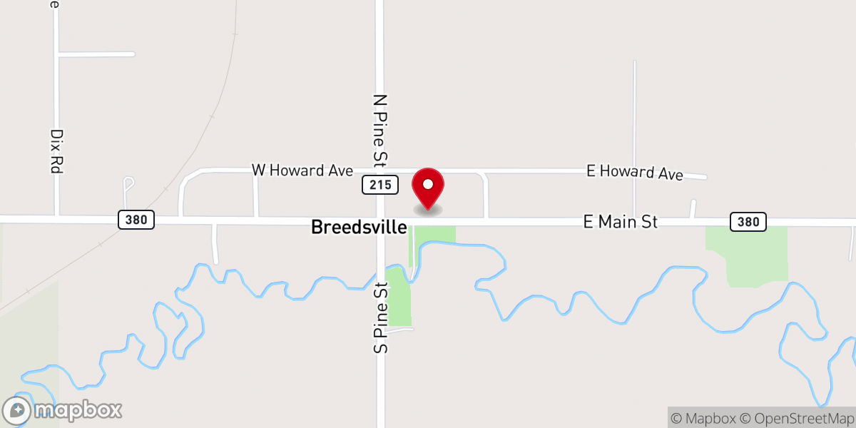 Map showing location of Higher Breed