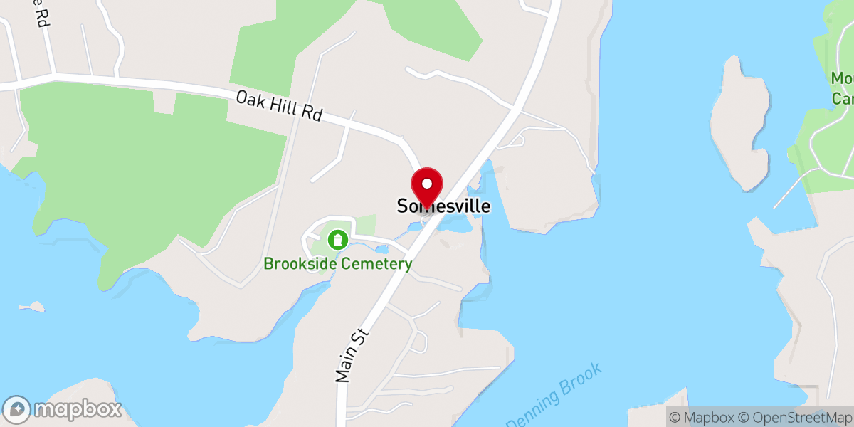 Map showing location of Somesville Museum and Gardens