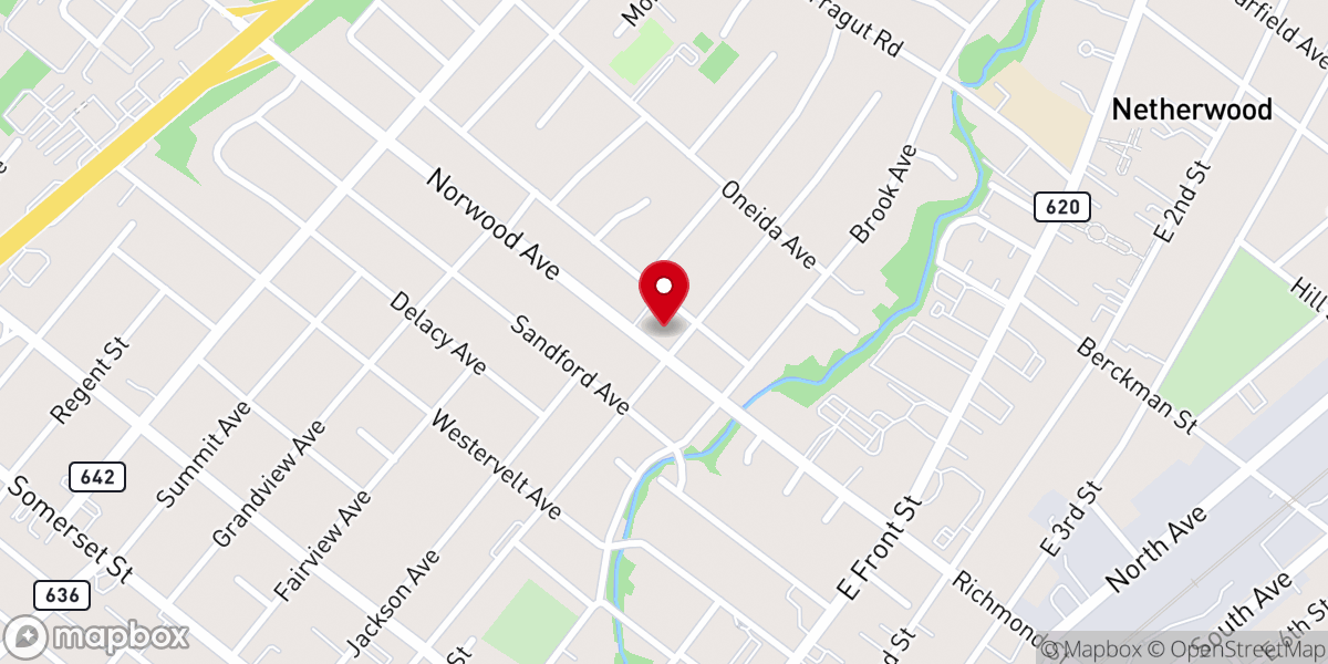 Map showing location of Hydewood Park Baptist Church