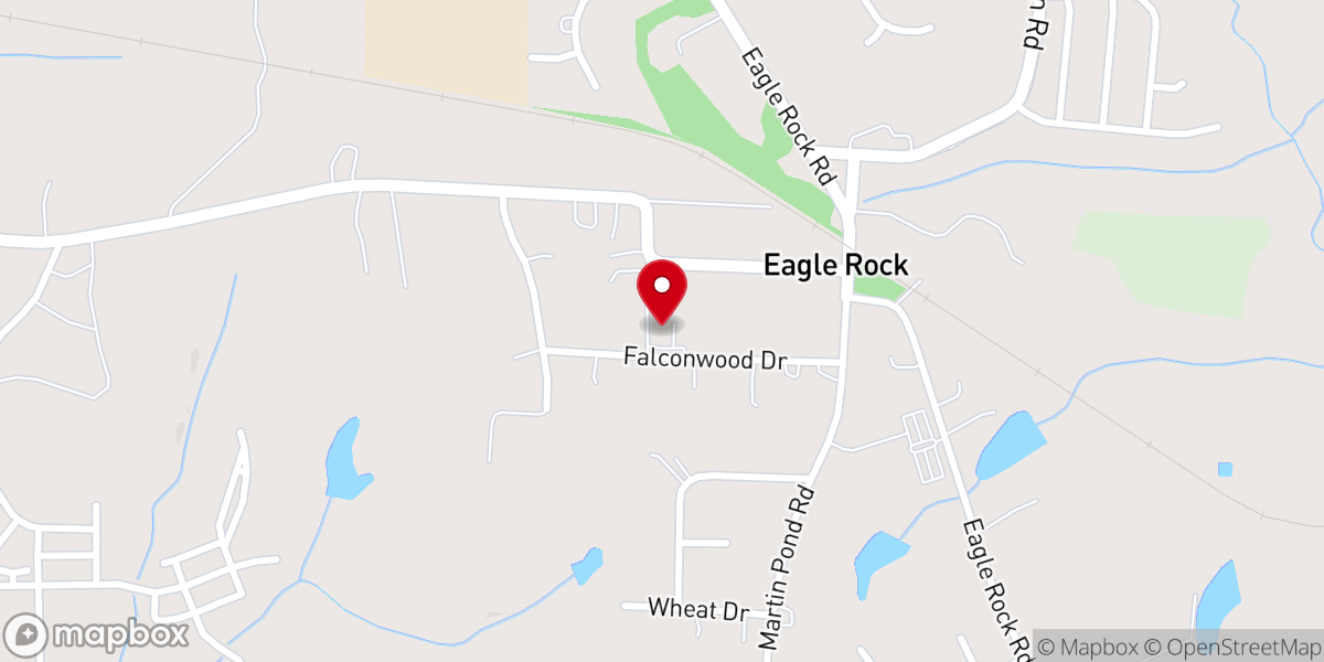 Map showing location of Eagle Rock Christian Church
