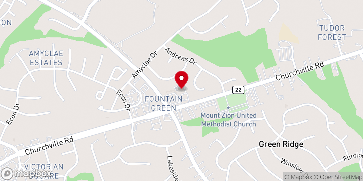 Map showing location of St. Thomas More Society of Maryland