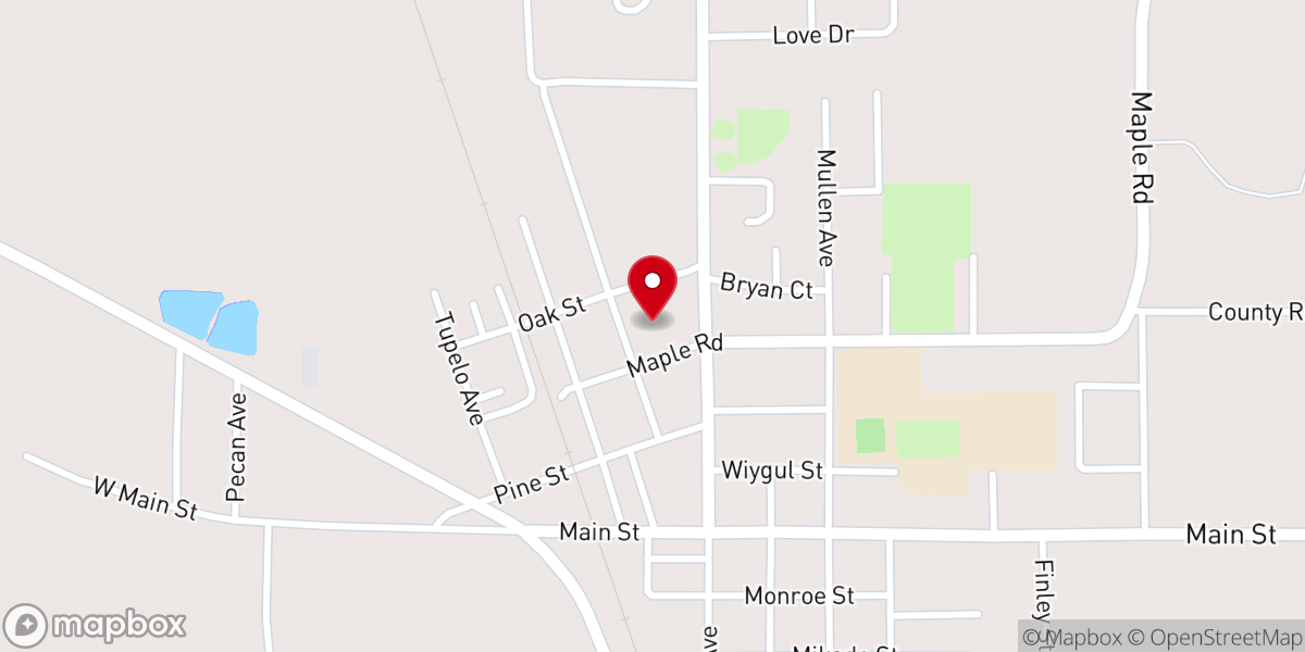 Map showing location of Nettleton United Methodist Church