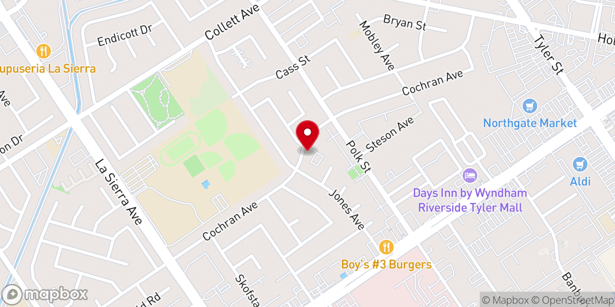 Map showing location of Pentecostal Church of Brotherly Love