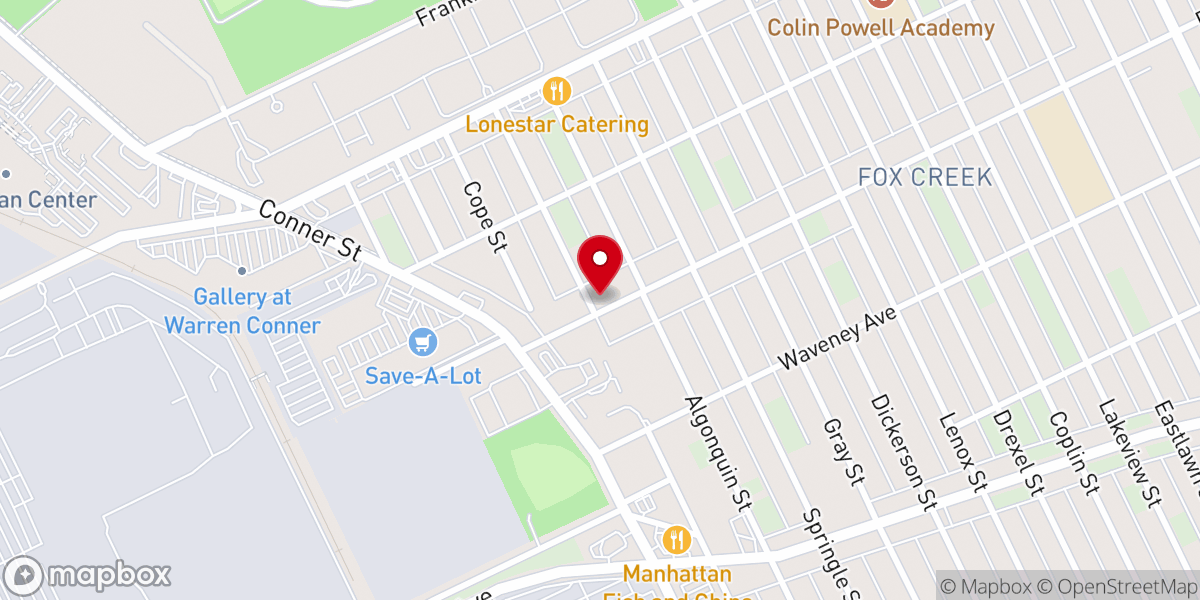 Map showing location of Brighter Day Baptist Church
