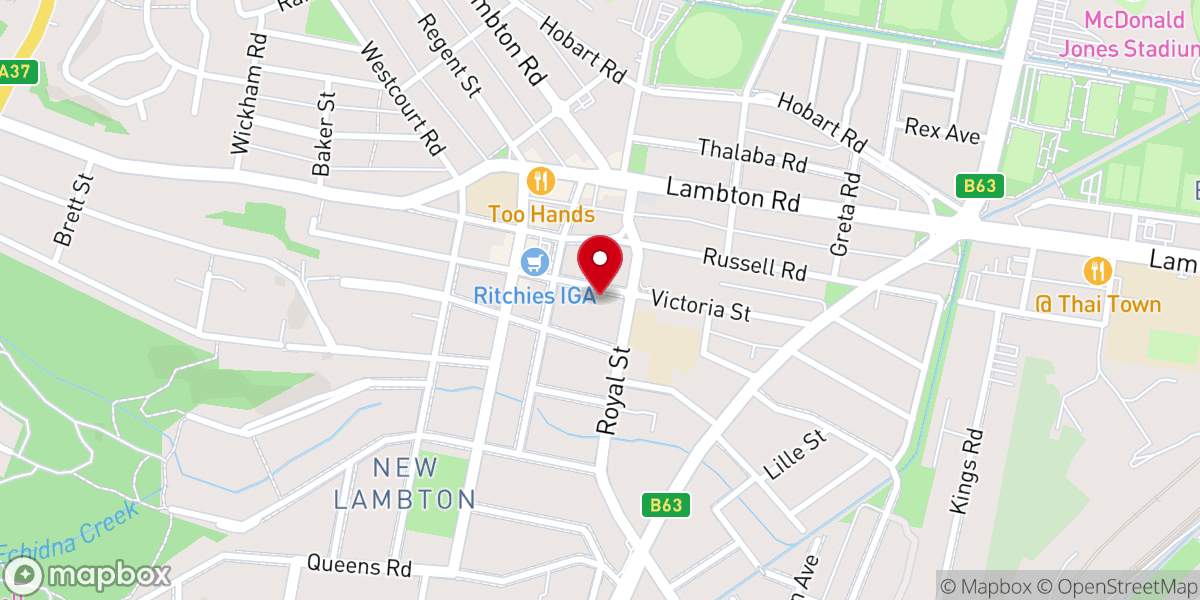 Map showing location of Holy Trinity Parish