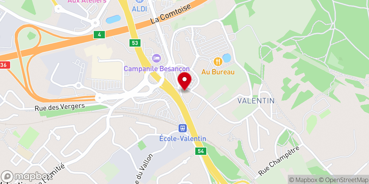 Map showing location of Pub l’Abbaye
