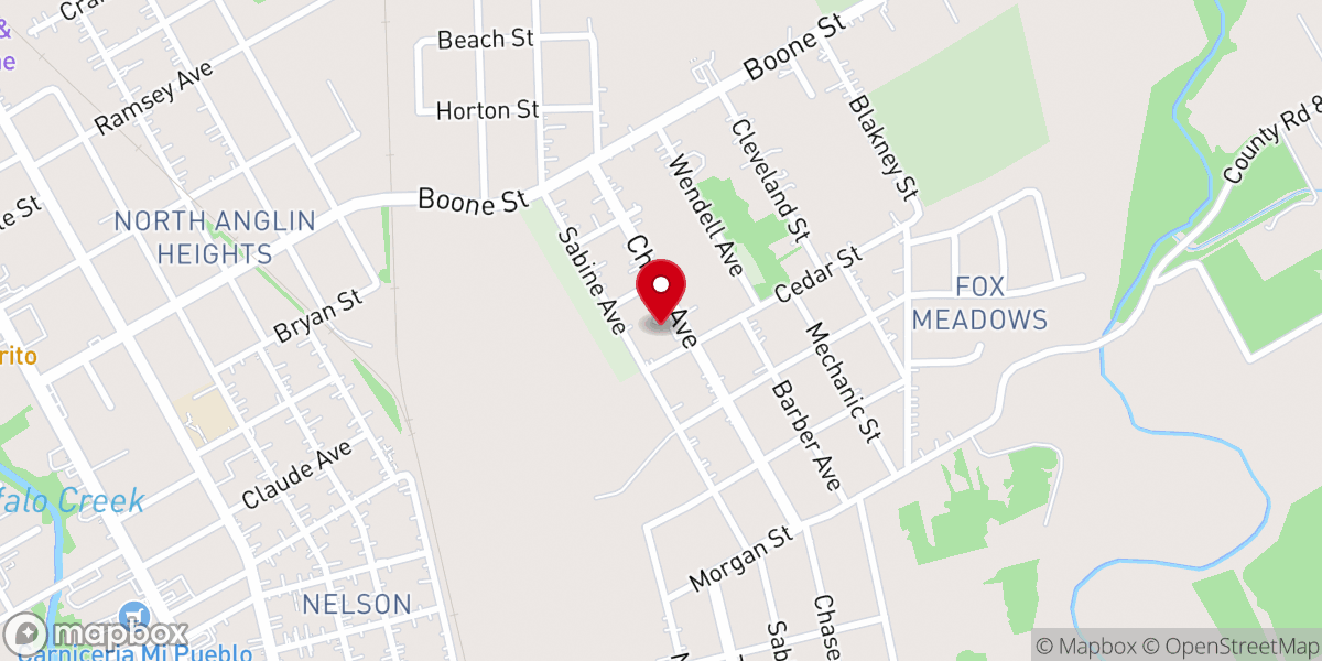 Map showing location of First Mt Zion Baptist Church