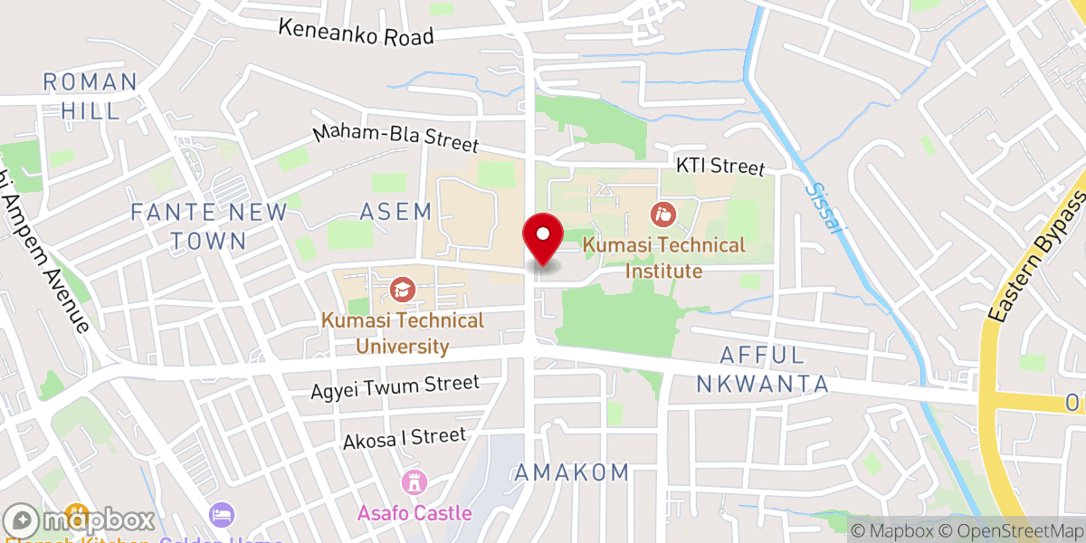 Map showing location of Grace Baptist Church
