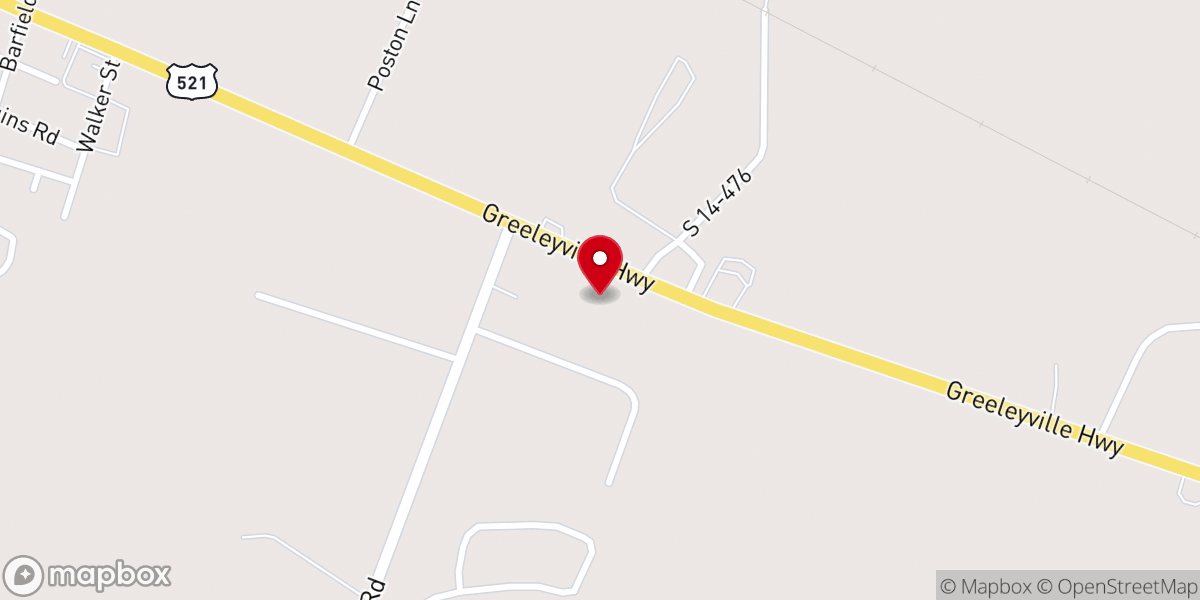 Map showing location of Cornerstone Fellowship Free Will Baptist Church