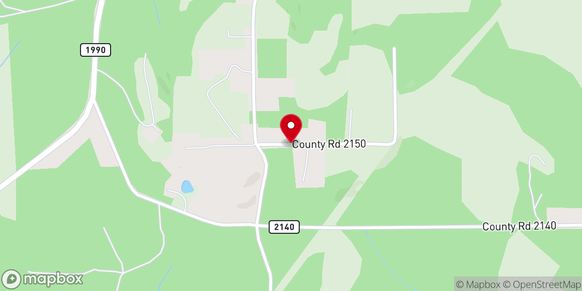Map showing location of Flint Hill Church