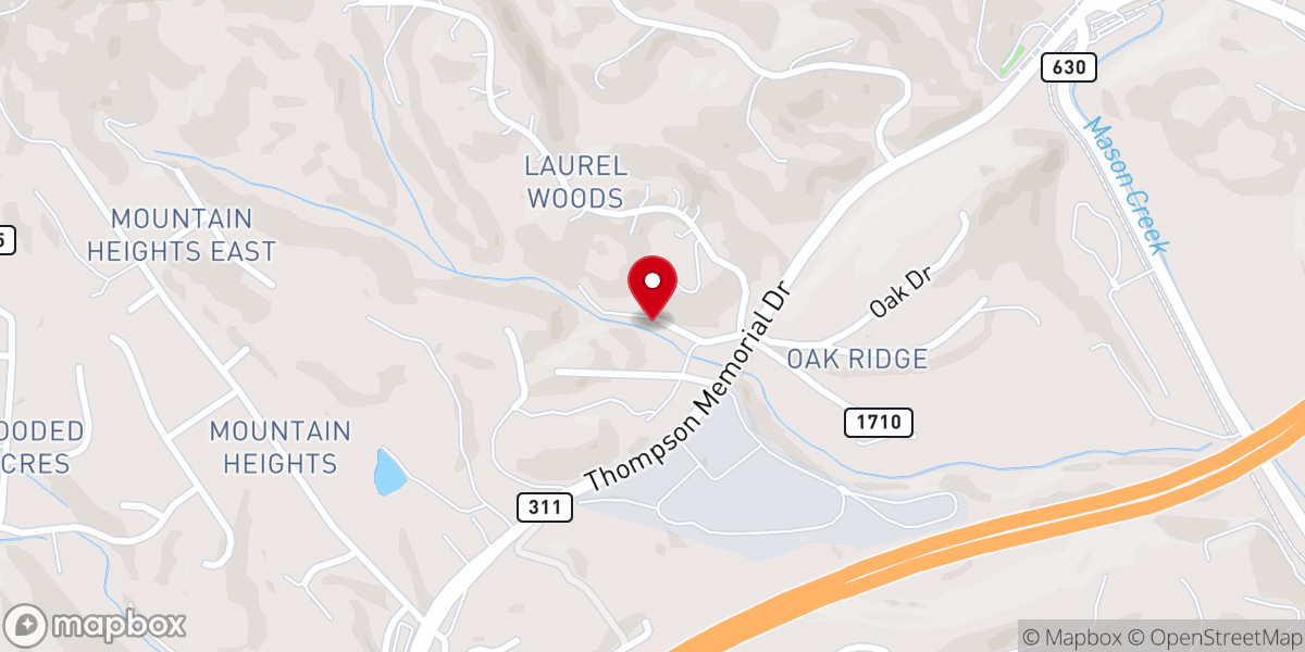Map showing location of Living Water Christian Church
