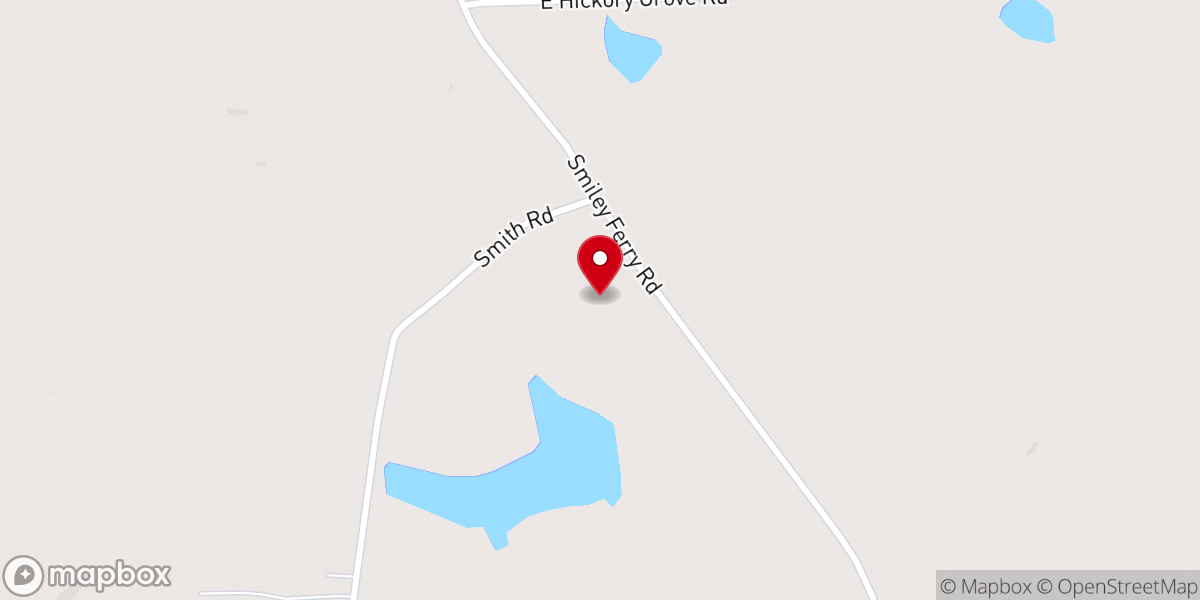 Map showing location of Oakdale Church
