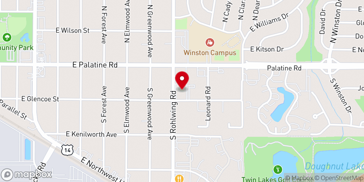Map showing location of The Bridge Fellowship Church of Chicago
