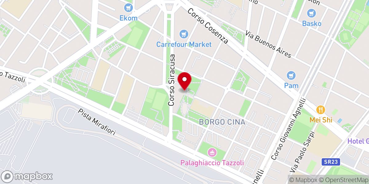 Map showing location of Parrocchia Gesù Redentore