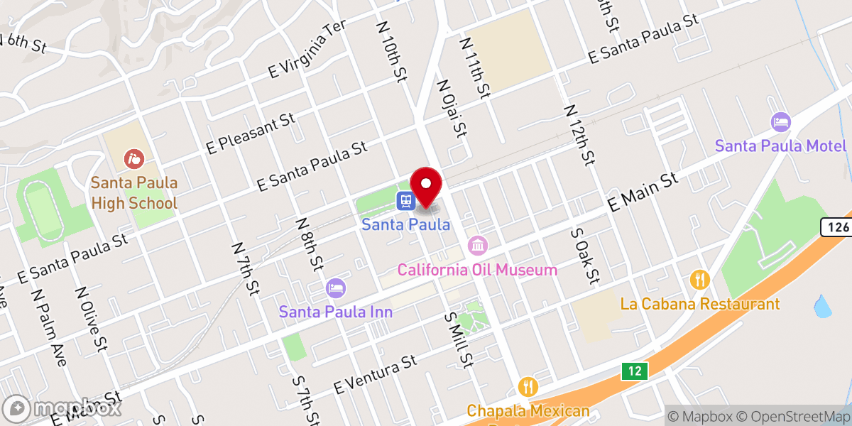 Map showing location of Templo De Milagros