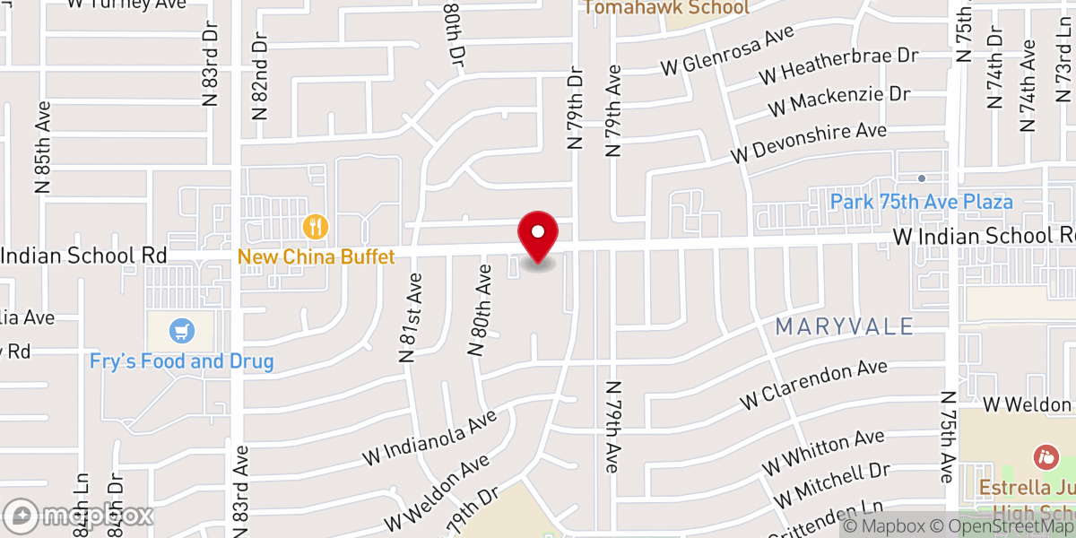 Map showing location of Grupo Amistad Phoenix