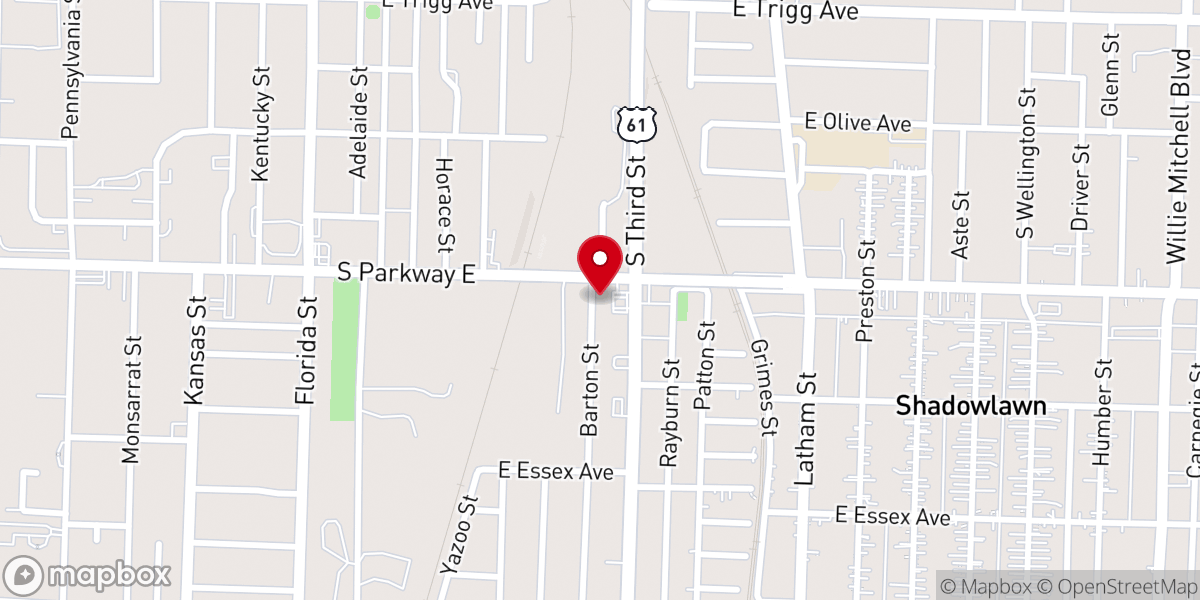 Map showing location of White Stone Baptist Church