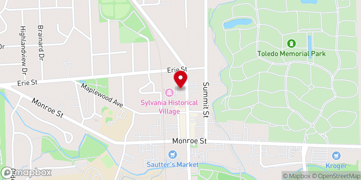 Map showing location of Quarry Ridge Community Church