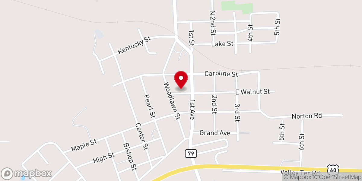 Map showing location of Irvington United Methodist Church