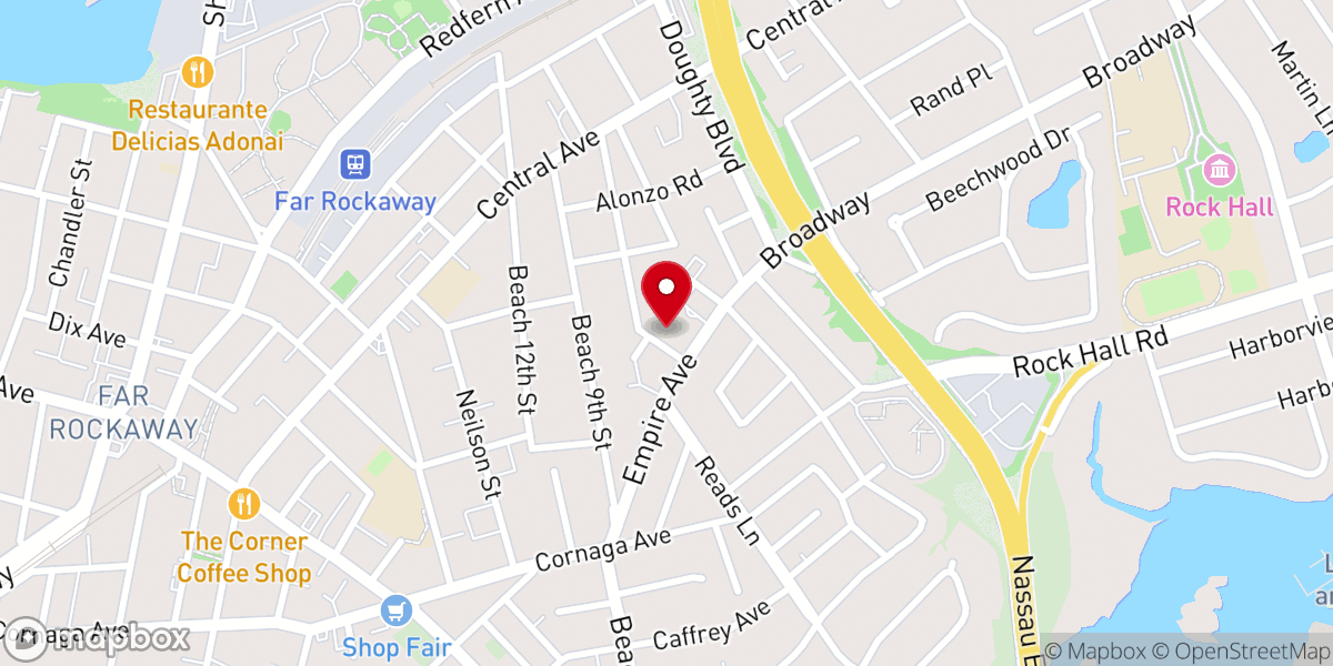Map showing location of Congregation Mesianica Gan Eden