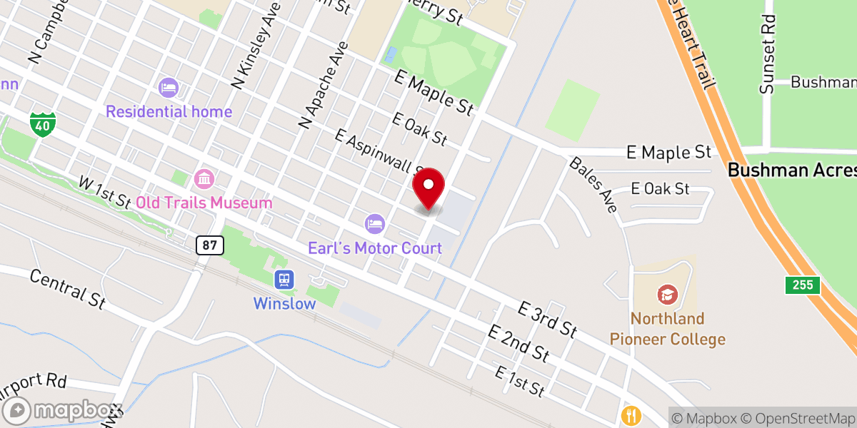 Map showing location of Faith Temple CGIC