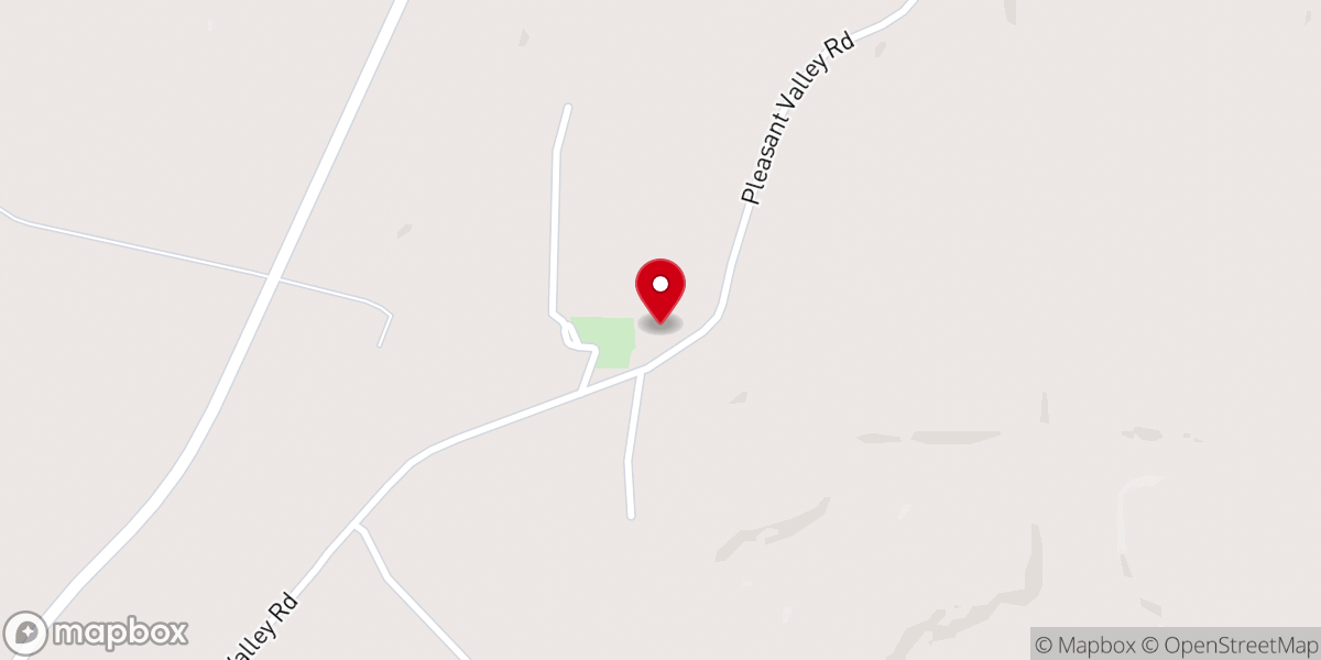Map showing location of Pleasant Valley Baptist Church