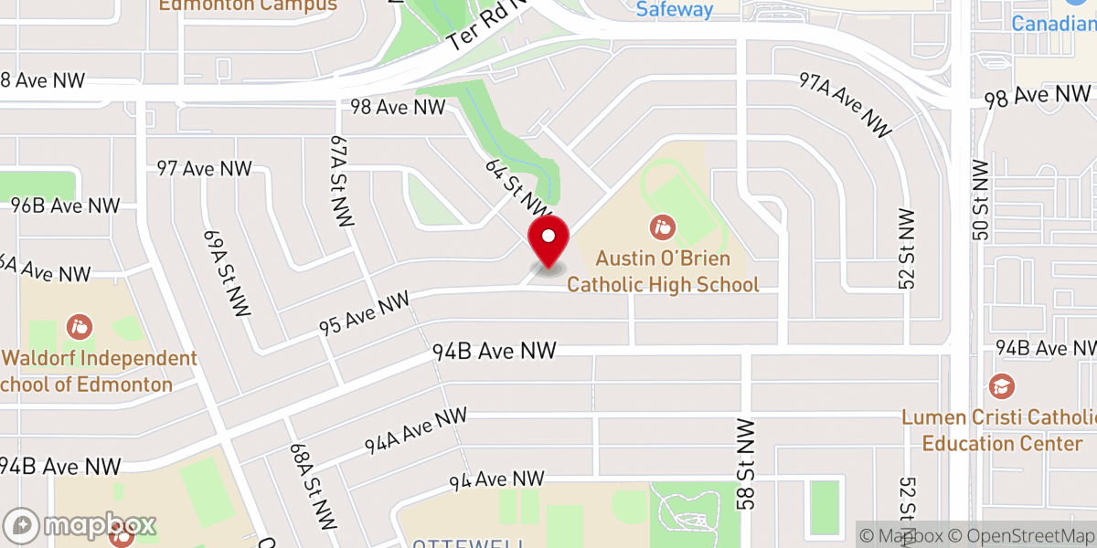 Map showing location of St. Nicholas Ukrainian Catholic Parish