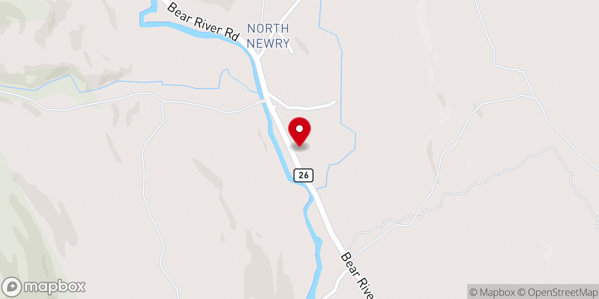 Map showing location of Bear River Chapel