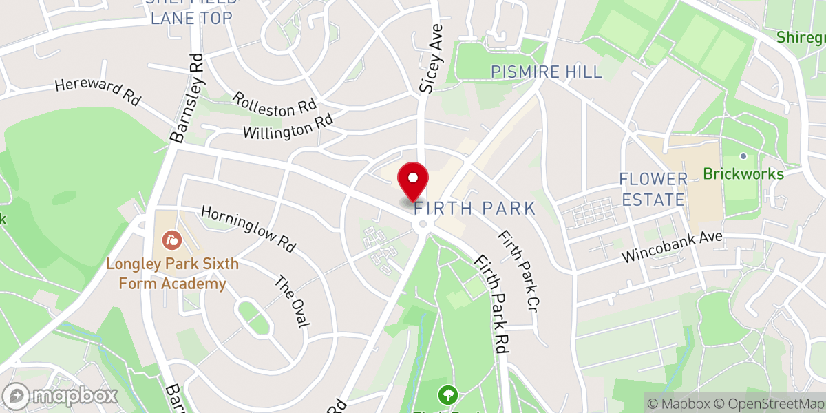 Map showing location of Firth Park Methodist Church