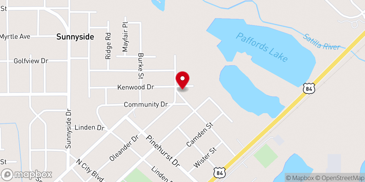 Map showing location of Victory Drive Church of God