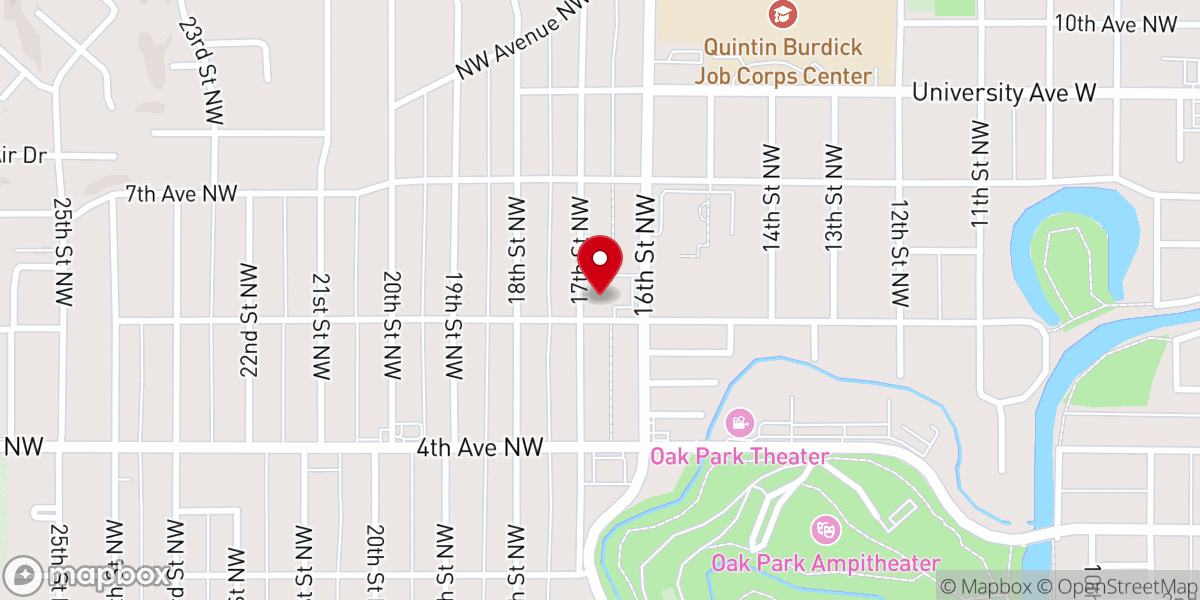Map showing location of Christ Lutheran Church