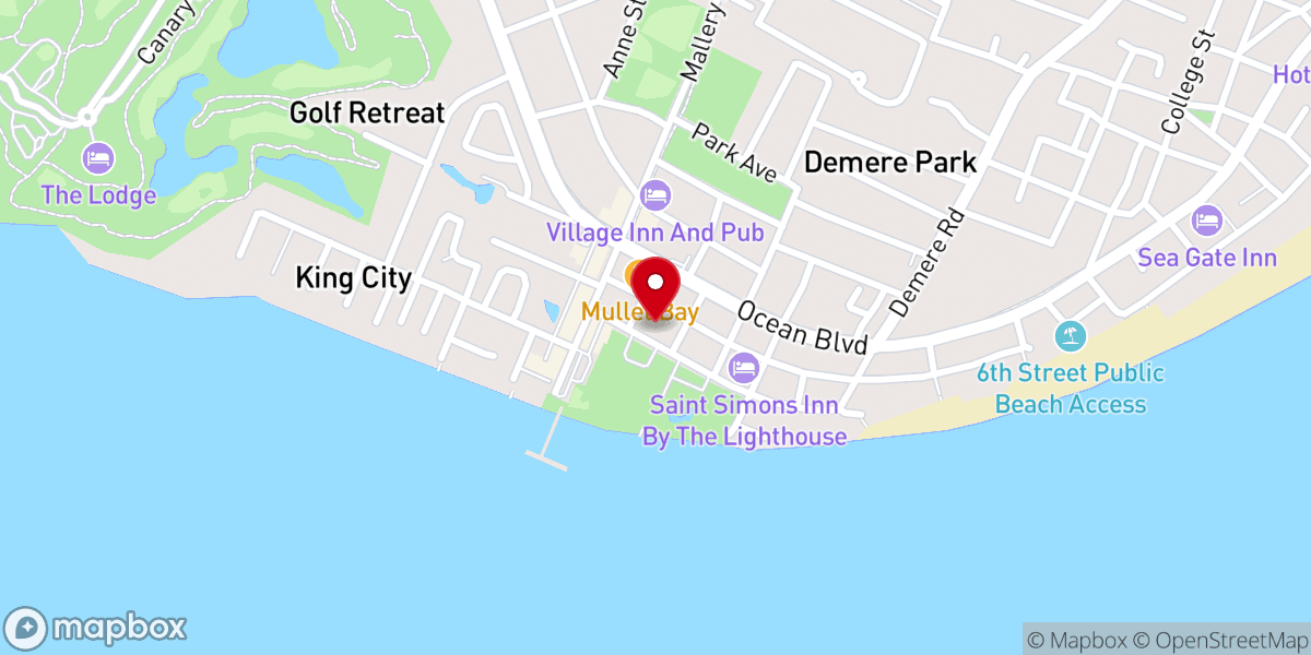 Map showing location of Golden Isles Welcome Center - St. Simons Island