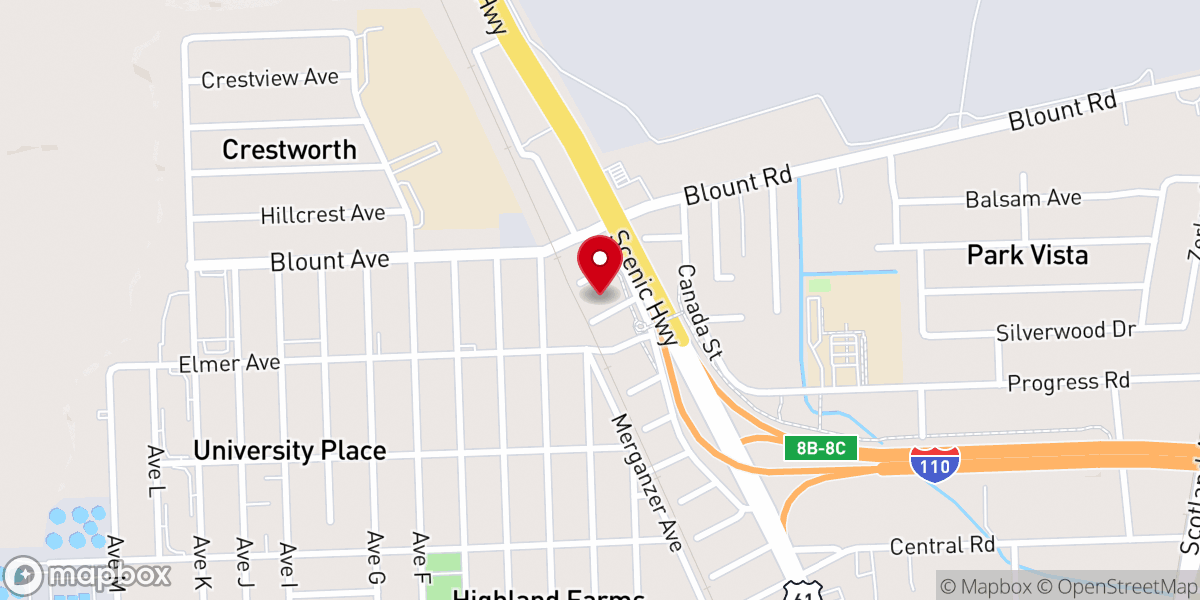 Map showing location of Promise Land Baptist Church