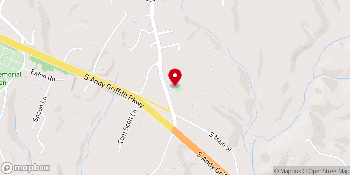 Map showing location of Southside Baptist Church