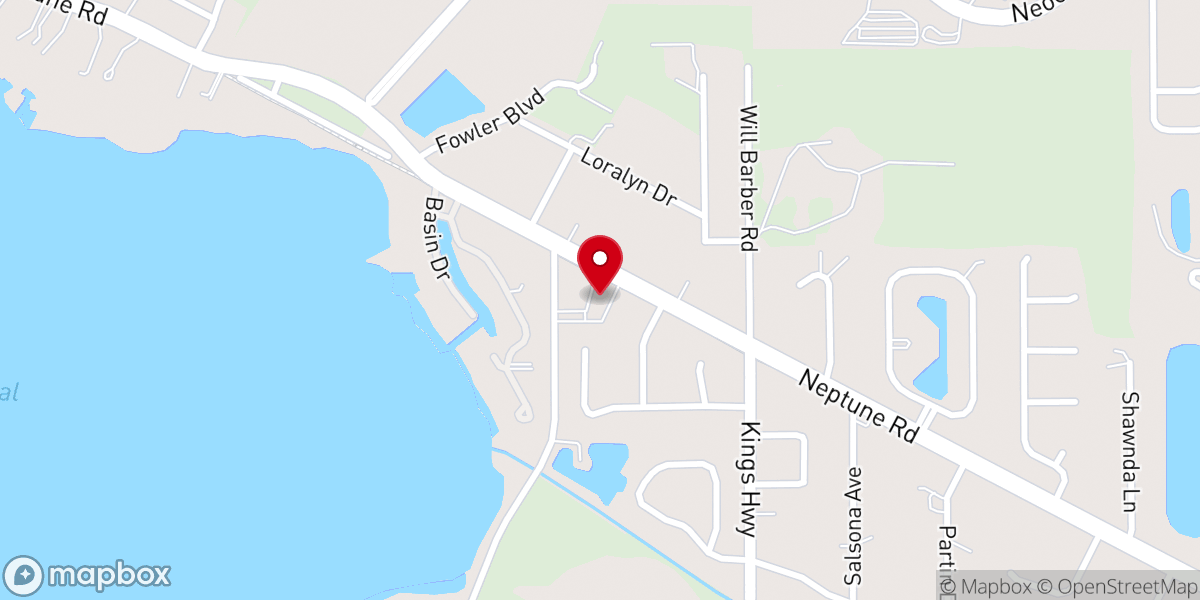 Map showing location of Neptune Road Baptist Church