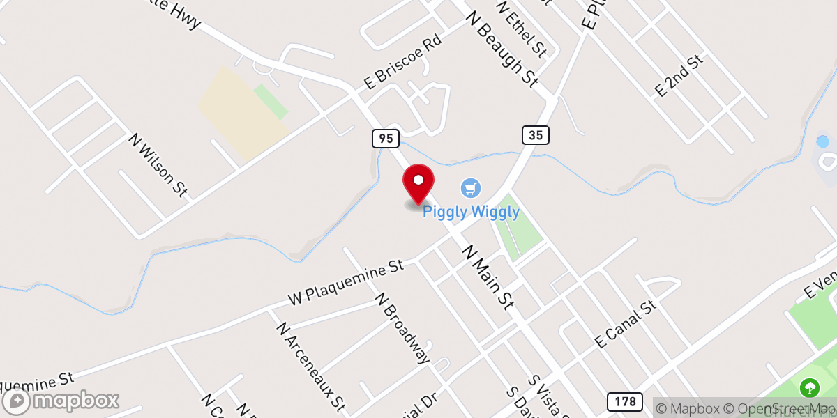 Map showing location of Church Point Police Department
