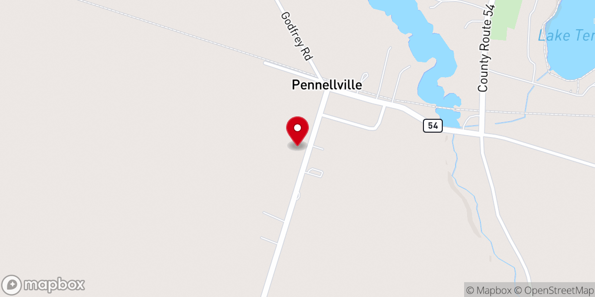 Map showing location of Pennellville United Methodist Church