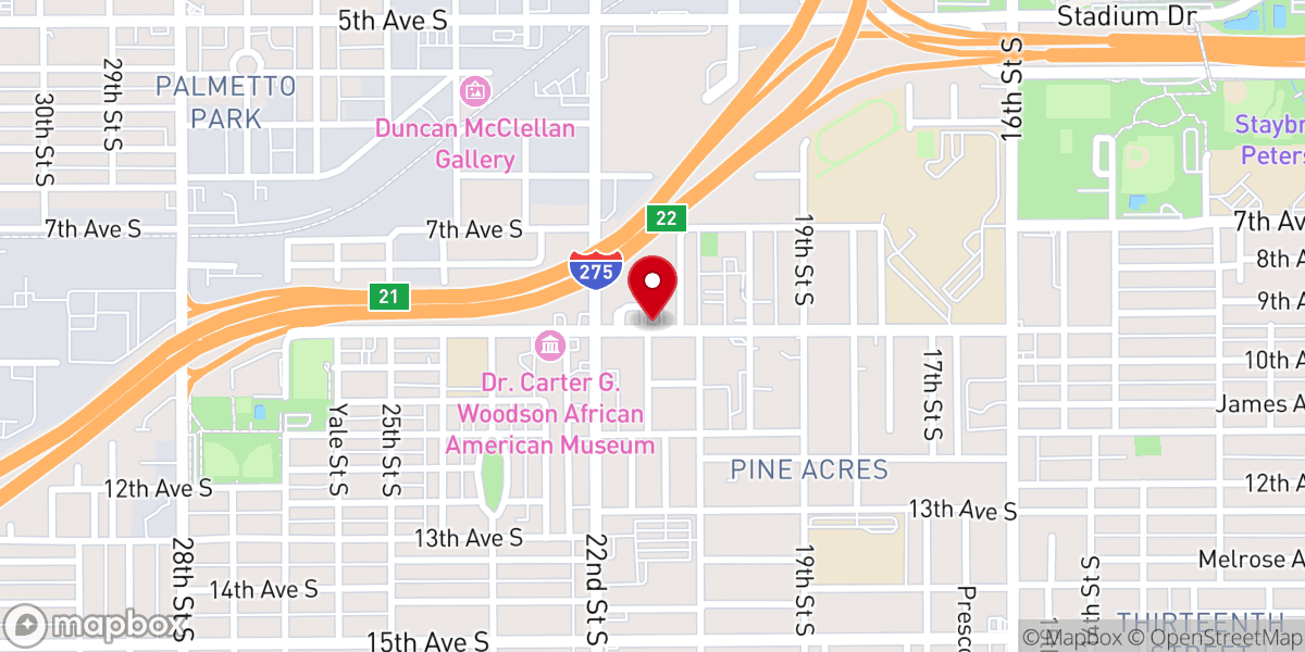 Map showing location of People of Christ Church