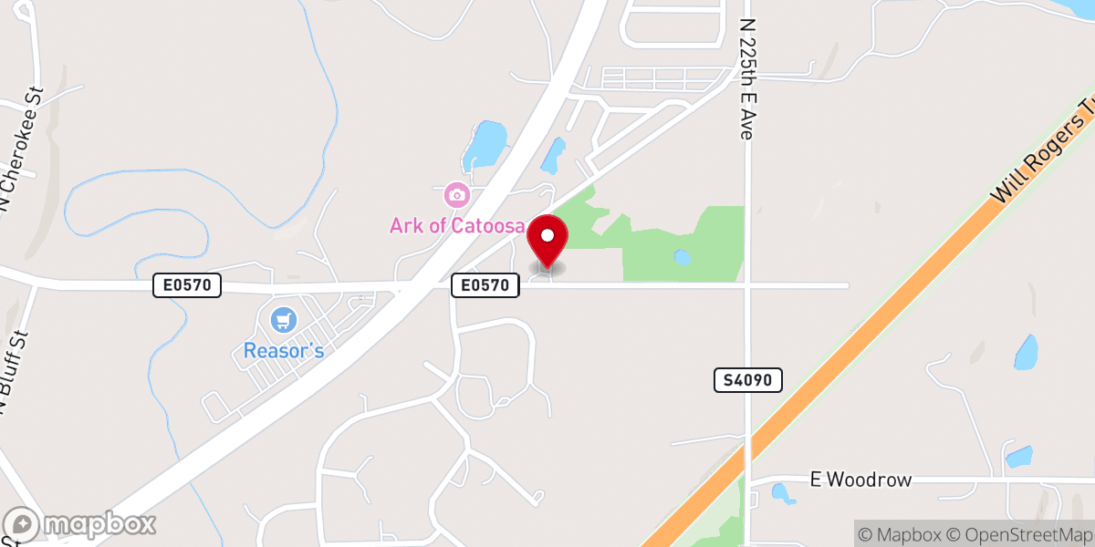 Map showing location of Spunky Creek Church of Christ