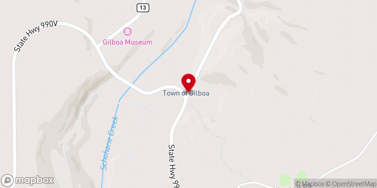 Map showing location of Gilboa