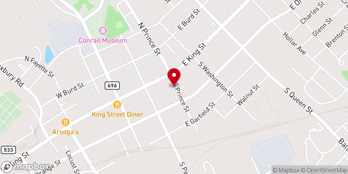 Map showing location of The Presbyterian Church