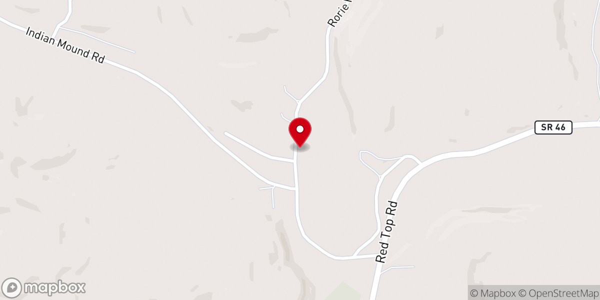 Map showing location of Indian mound community church